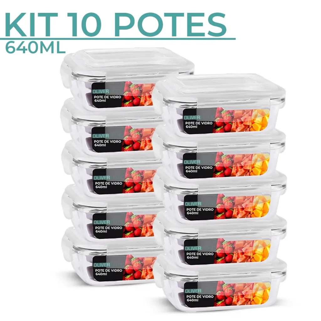 Kit 10 Potes 640ml